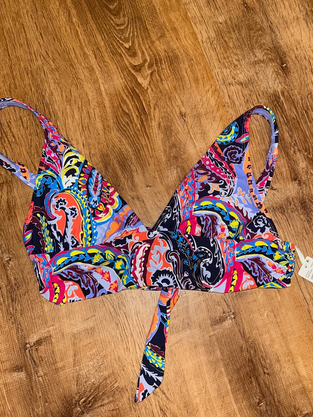NWT Anne Cole Multicolor Paisley Bikini Top